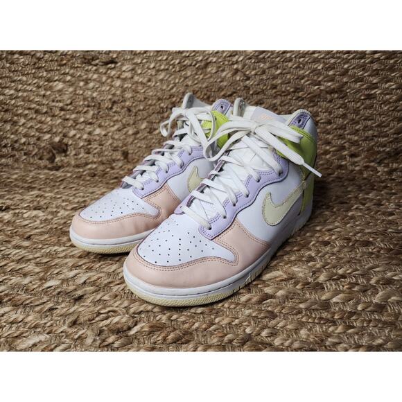 Nike Dunk High Women's Shoes Cashmere Lemon Twist White DD1869-108 Size 9 - Picture 5 of 11